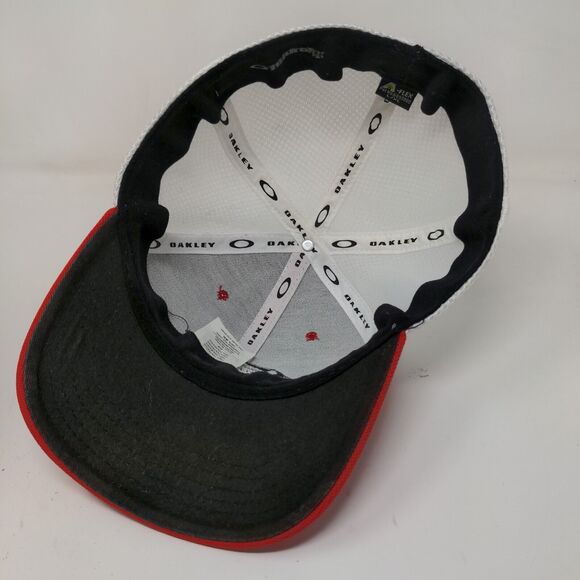 A-Flex Men's Fitted Mesh Back Hat Red White Size L/XL Embroidered O Logo - Picture 9 of 13